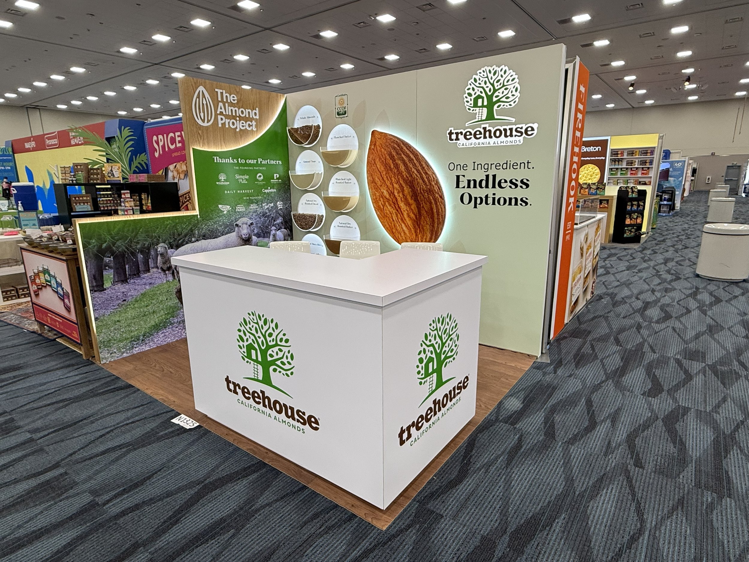 Exhibition booth for Treehouse 10 X 10 rental at Expo West