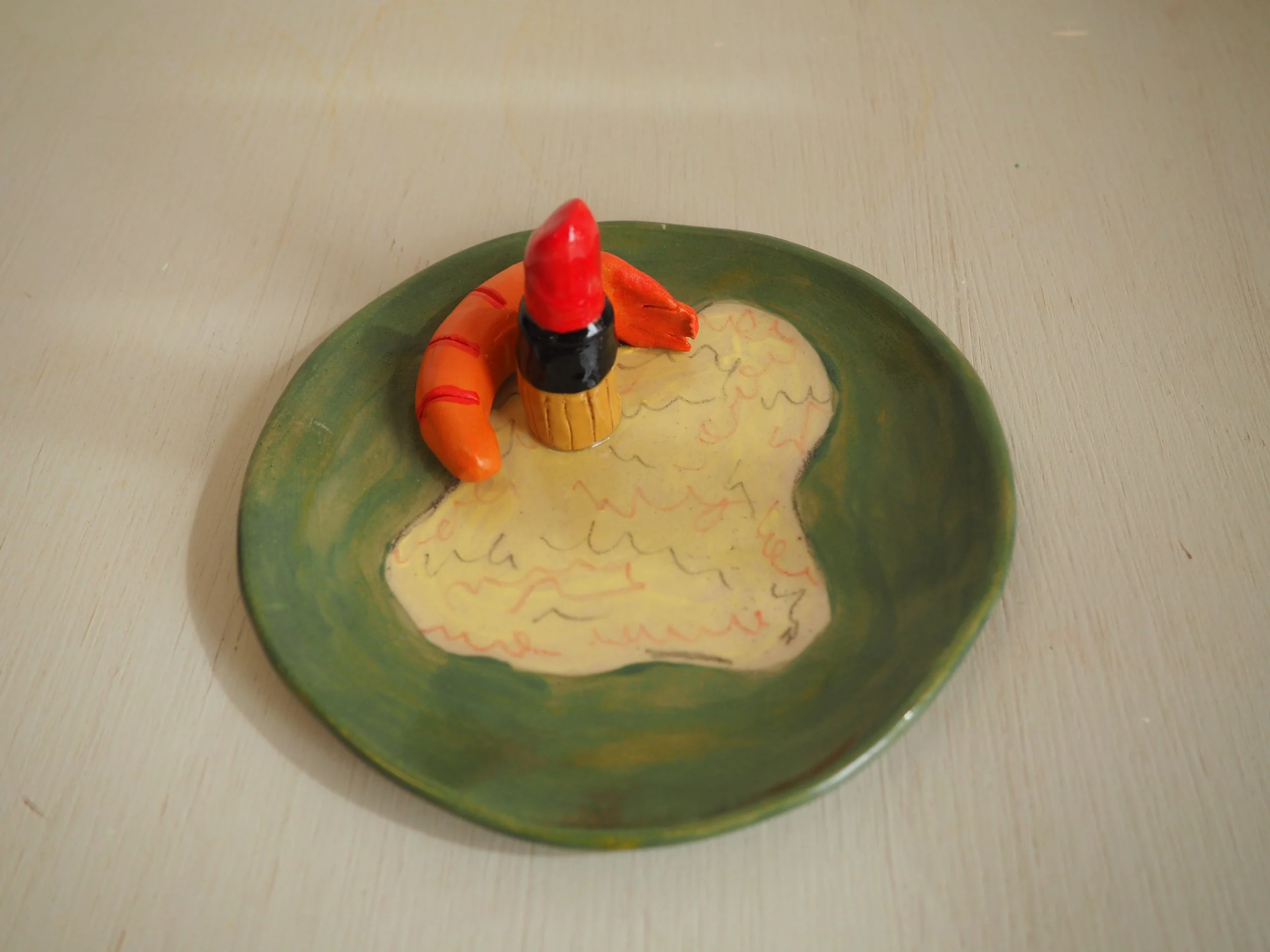 Lipstick and Shrimp Plate