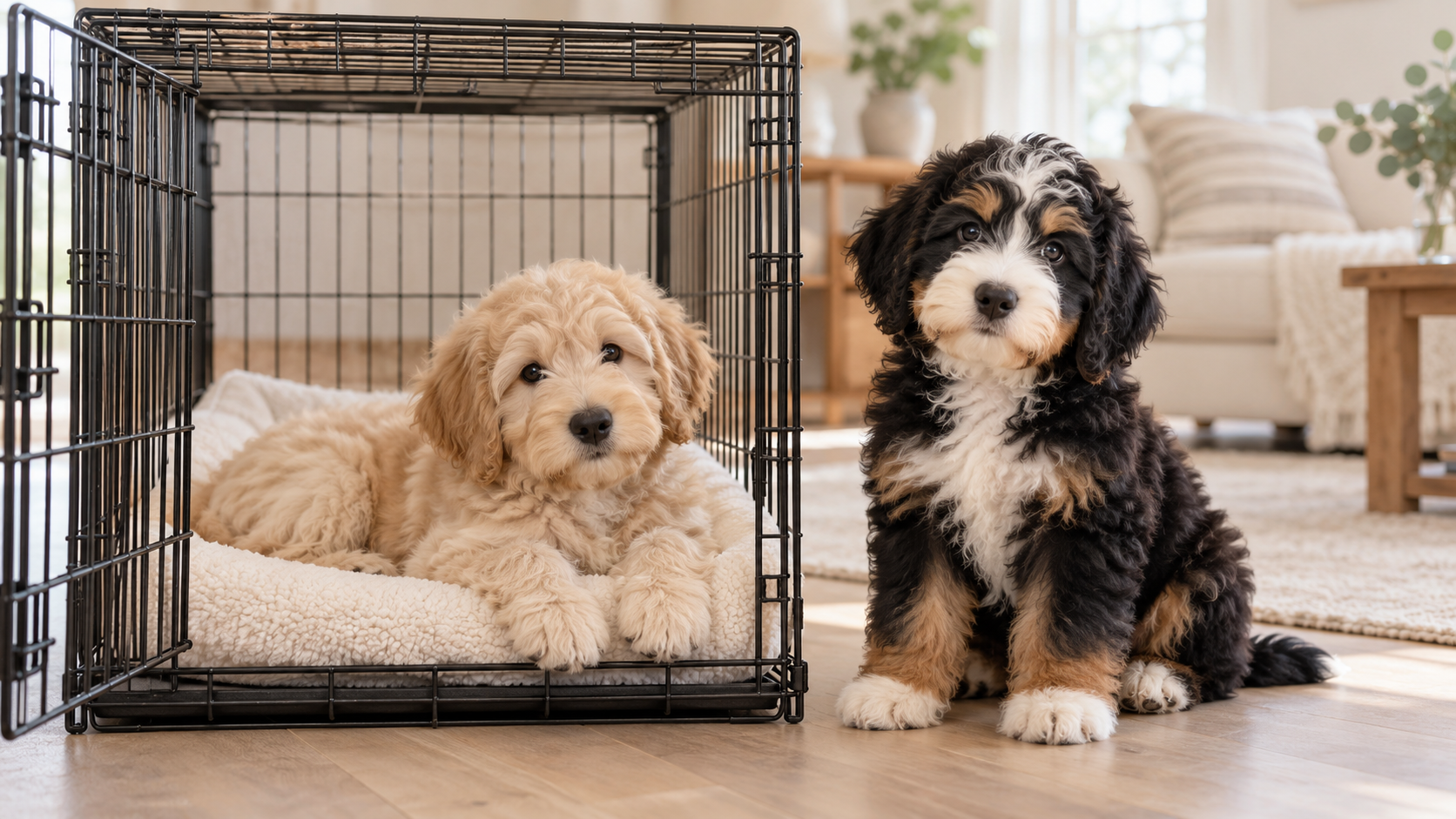 Crate Training Your Goldendoodle or Bernedoodle: A Complete Puppy Guide
