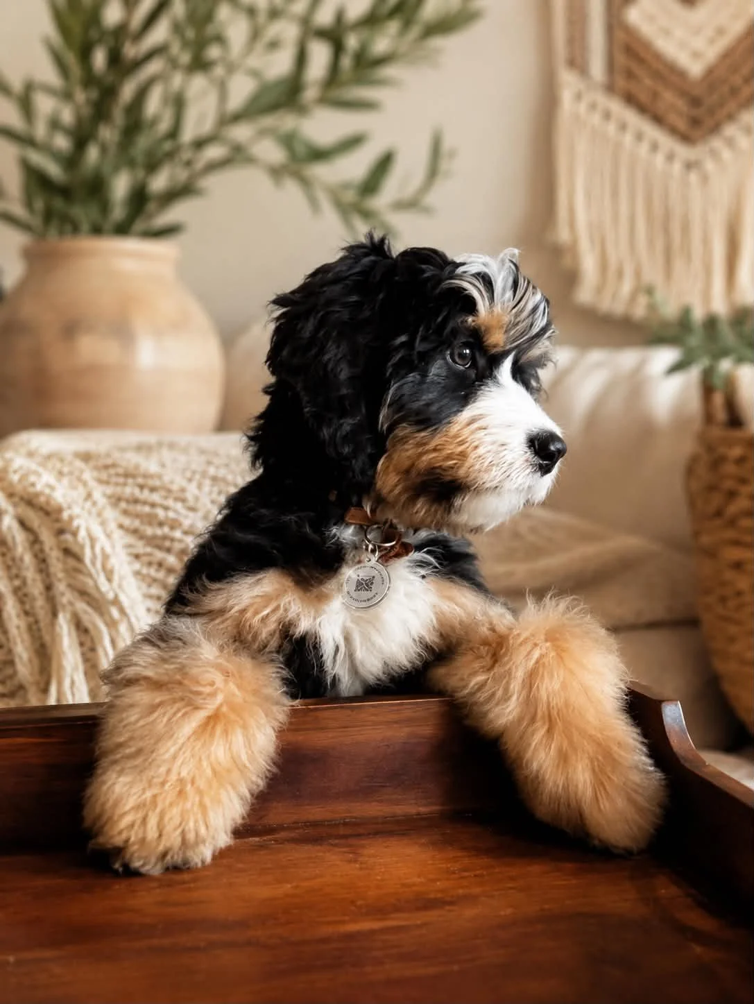 tri color bernedoodle