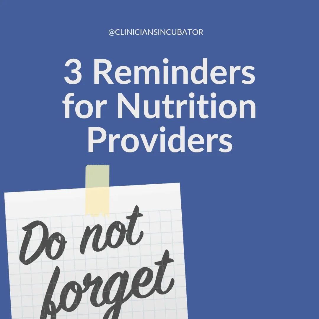 These are a few reminders that we ALL need sometimes.

And reminders that are good to get NOW, before you start practicing with clients.

👇Comment below with which one you needed this week!
.
.
.
.
.
.
.
#nutritionprofessional #functionalnutritionis