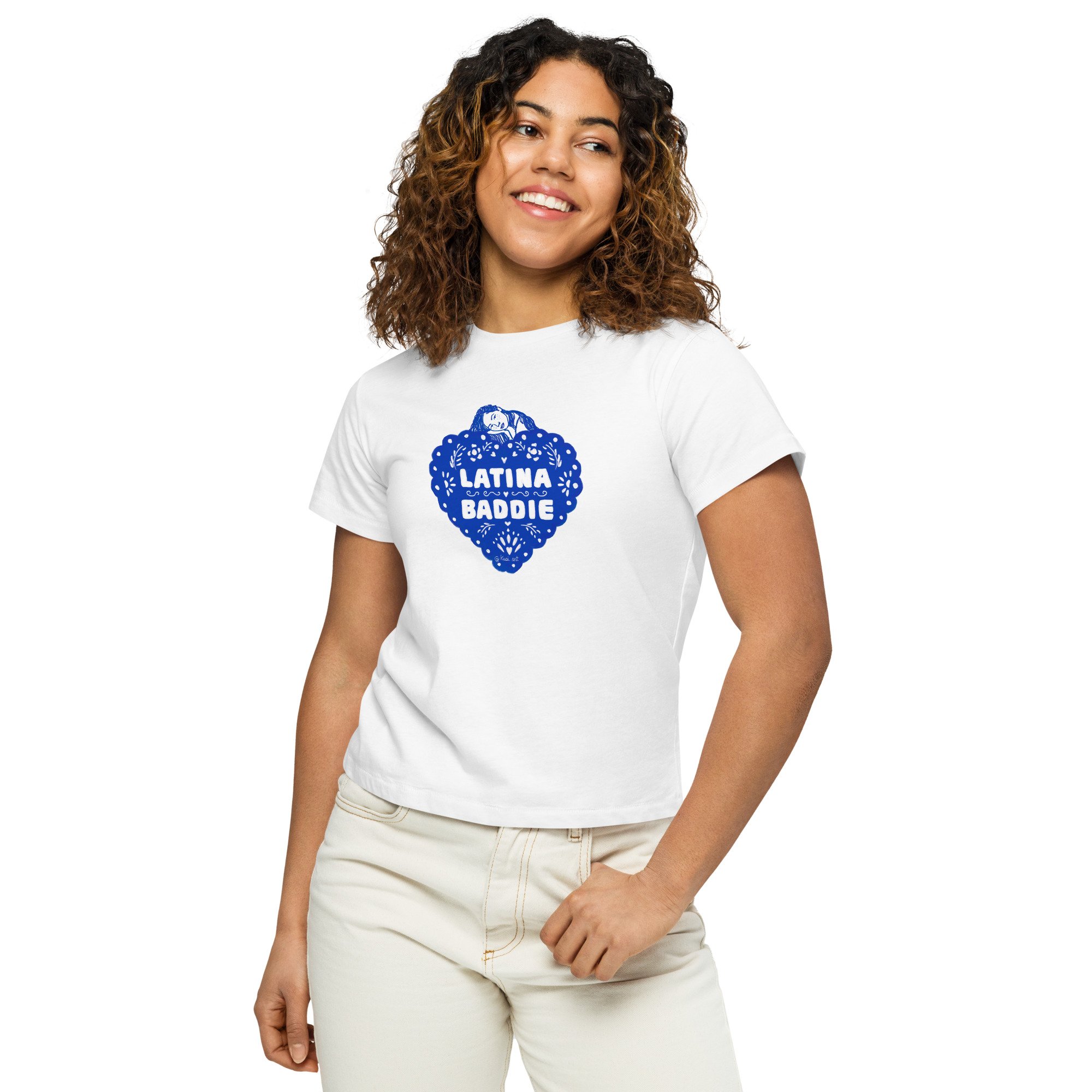 Latina Baddie:  high-waisted t-shirt