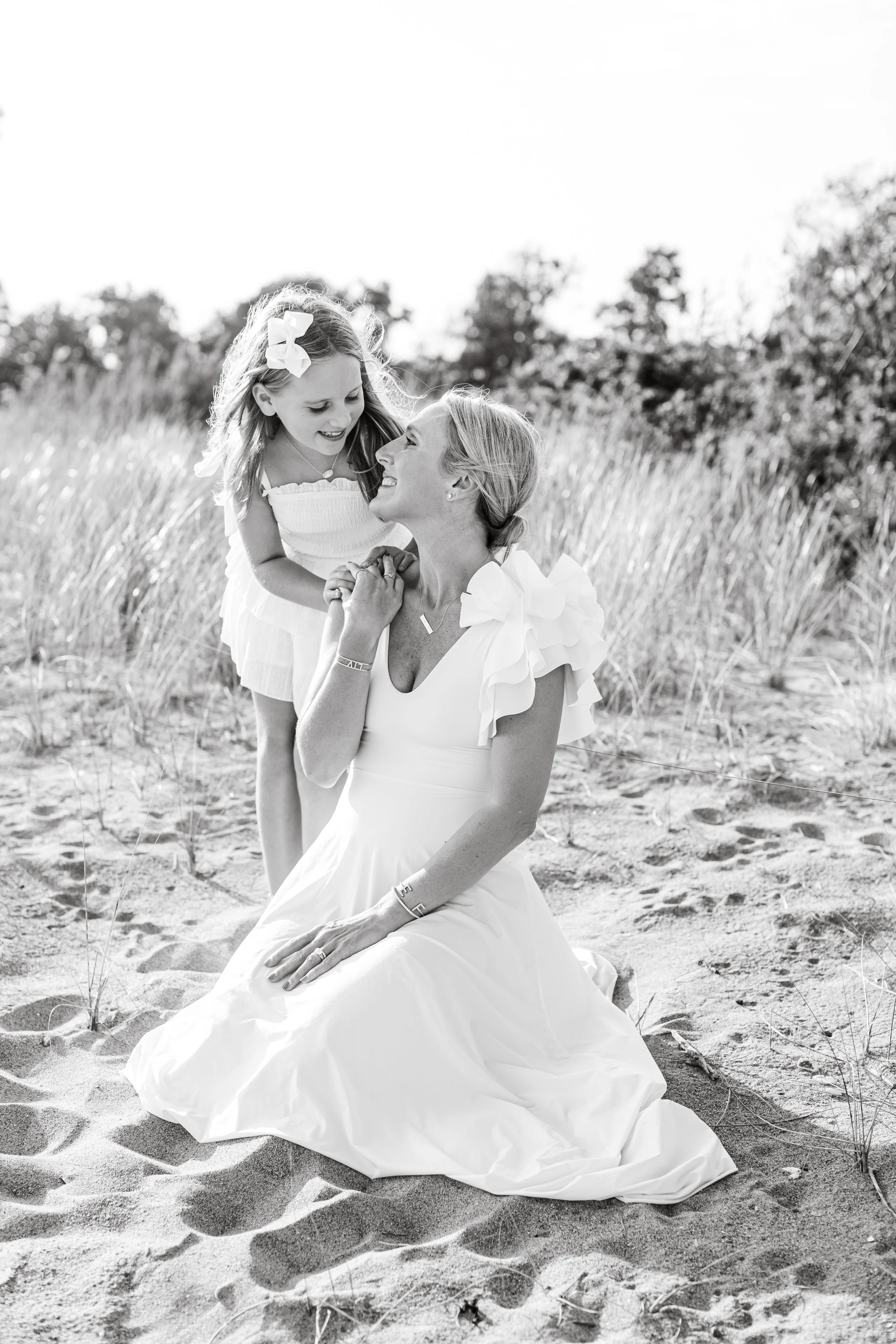 Natural outdoor family photography session on a beautiful Hamptons beach