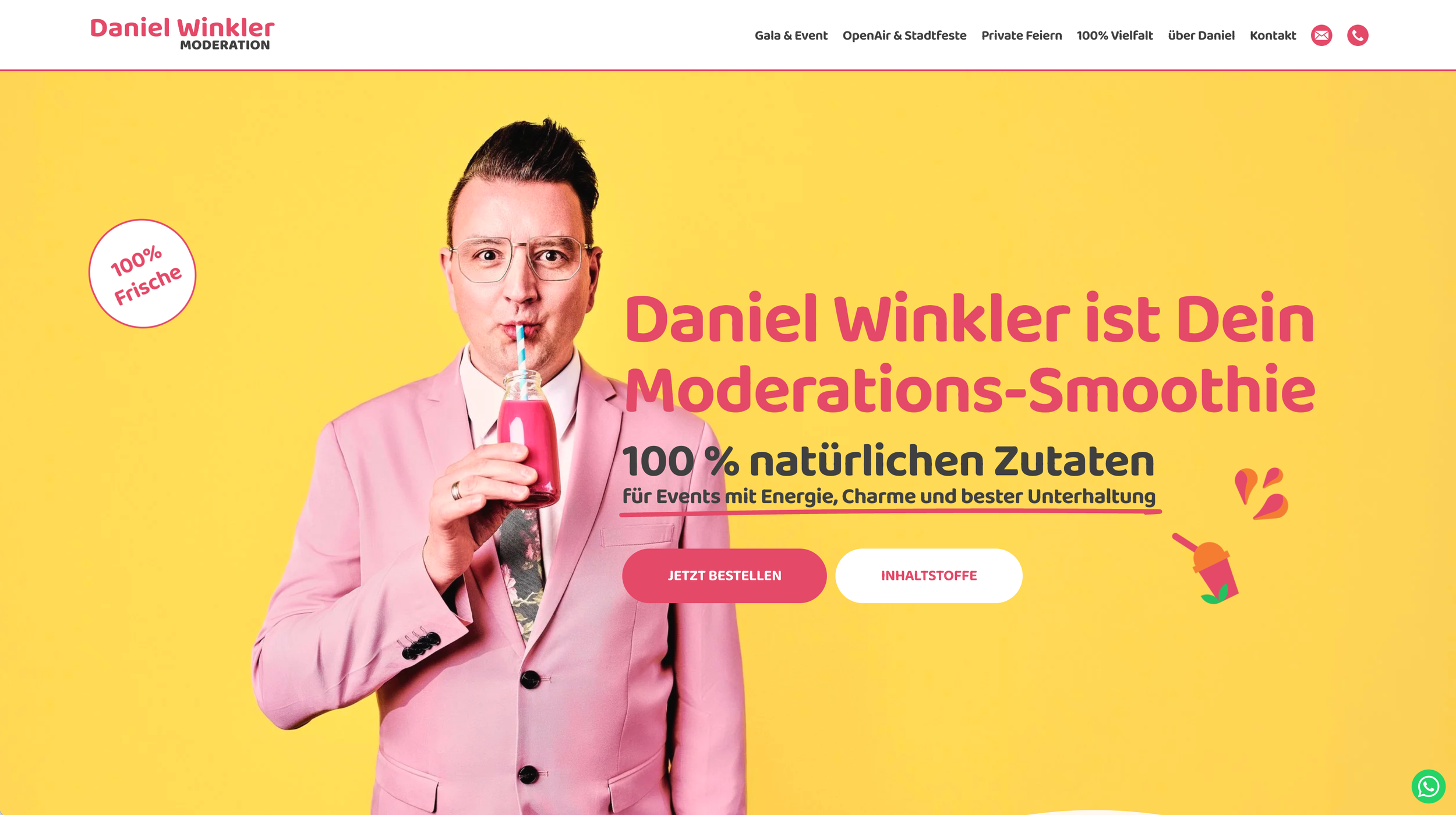 Kunde: Daniel Winkler, Live: https://www.moderation-winkler.de/