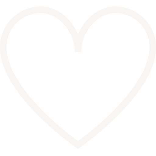 Ein schwarzes Herzsymbol mit weißem Umriss.