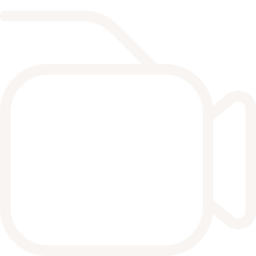 Ein leeres Film- oder Videokamera-Icon auf schwarzem Hintergrund.