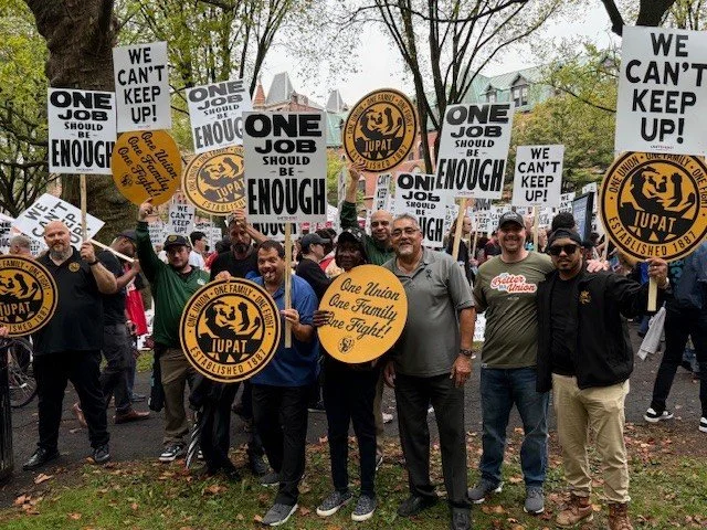 Why do we show up for workers outside our own trade?

Because when any group of workers is underpaid, overworked, or disrespected, it lowers the standard for ALL of us.

DC 11 stood in New Haven with UNITE HERE Local 35, New Haven Rising, and Mayor J