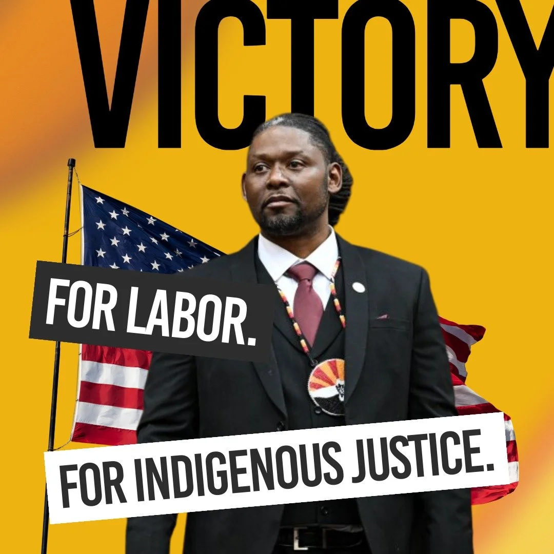 History has been made.

Larry Pemberton of the Eastern Pequot Tribal Nation is officially the first Native American elected to the Connecticut General Assembly and we were proud to knock doors to help make it happen.

DC 11 showed up in solidarity be