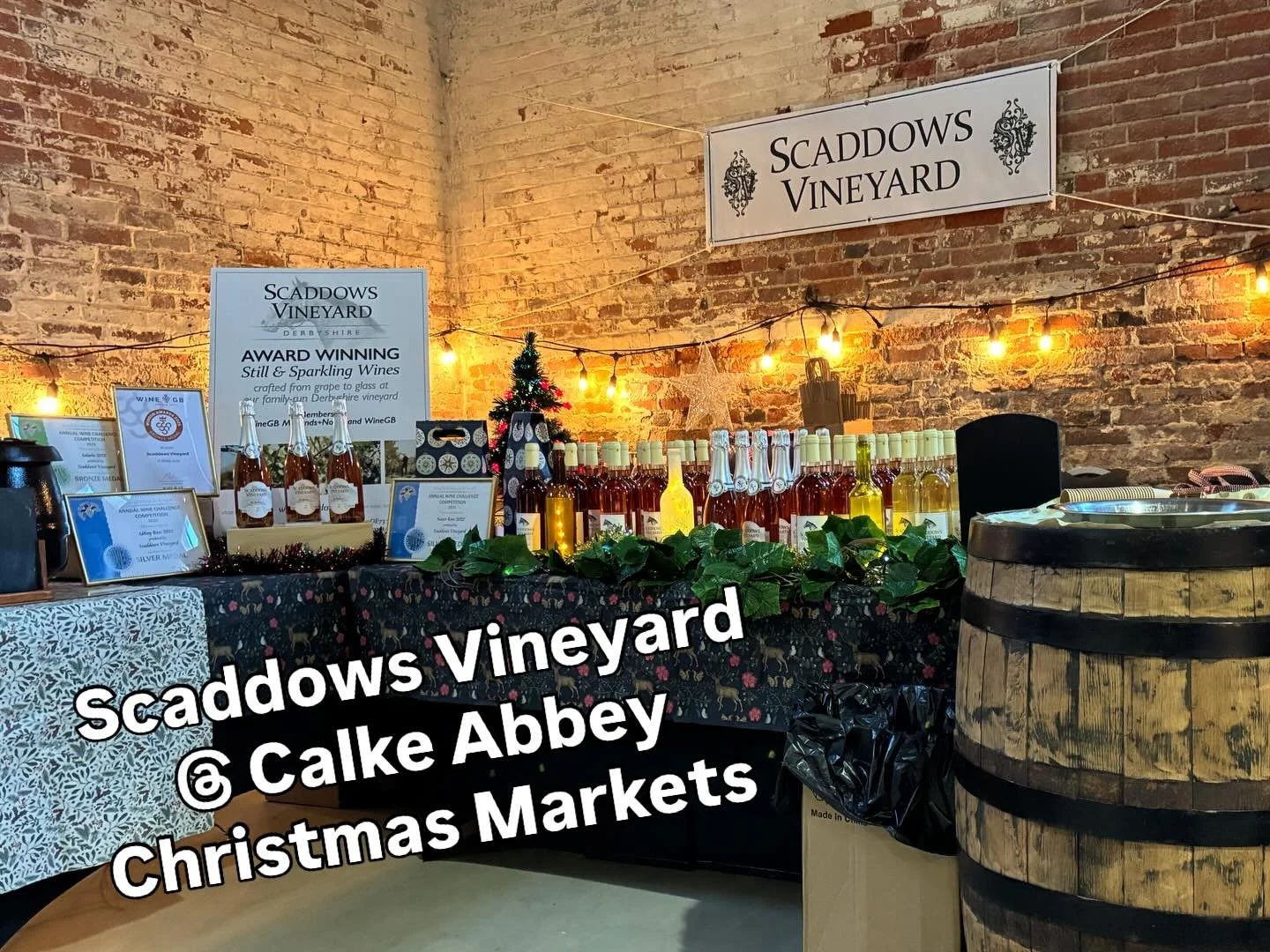 Scaddows Vineyard @ Calke Abbey Christmas Market- every weekend in the run up to Christmas! #scaddowsvineyard #scaddowsfarm #calkeabbey #curlymagpieevents #winegbmn #eastmidlandswinetrail