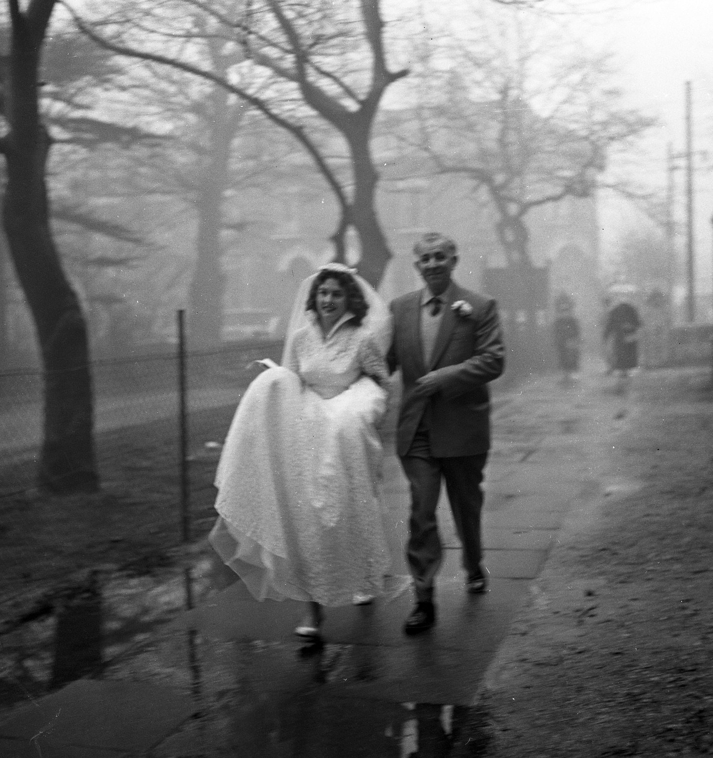 A bride and her father rush to the church on her wedding day in London, 1952. 

Tony Henshaw / Alamy Stock Photo 

Gather Around Film is a community for freelance film photographers to connect, learn together, and elevate our film artistry. Doors are