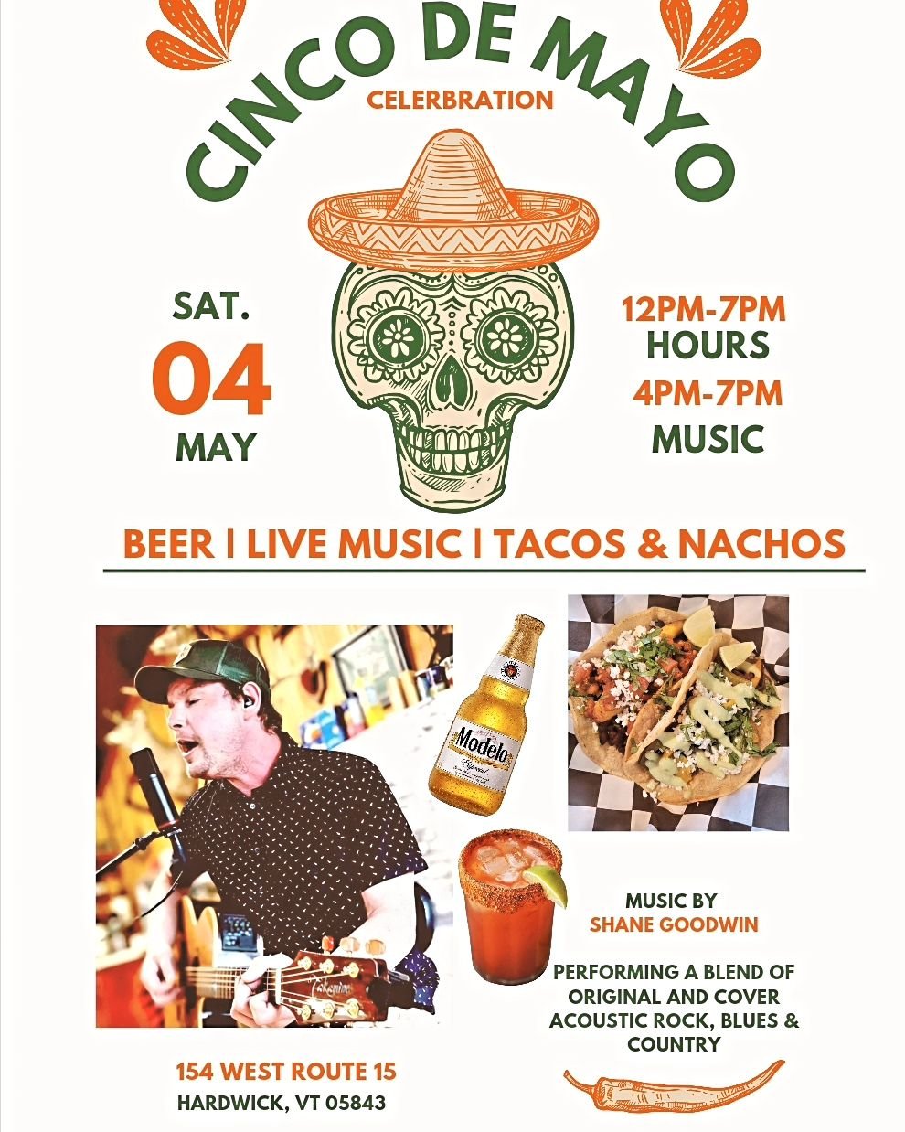 May 4th, there will be no axe throwing offered! 
@caja_madera &amp; @master_fins_axe_throwing will be celebrating Cindo de Mayo on Cuatro de Mayo 🌮🇲🇽🫔
(May the 4th be with you!)

Saturday May 4th
12pm-7pm
And live music at 4pm till 7pm

@caja_mad