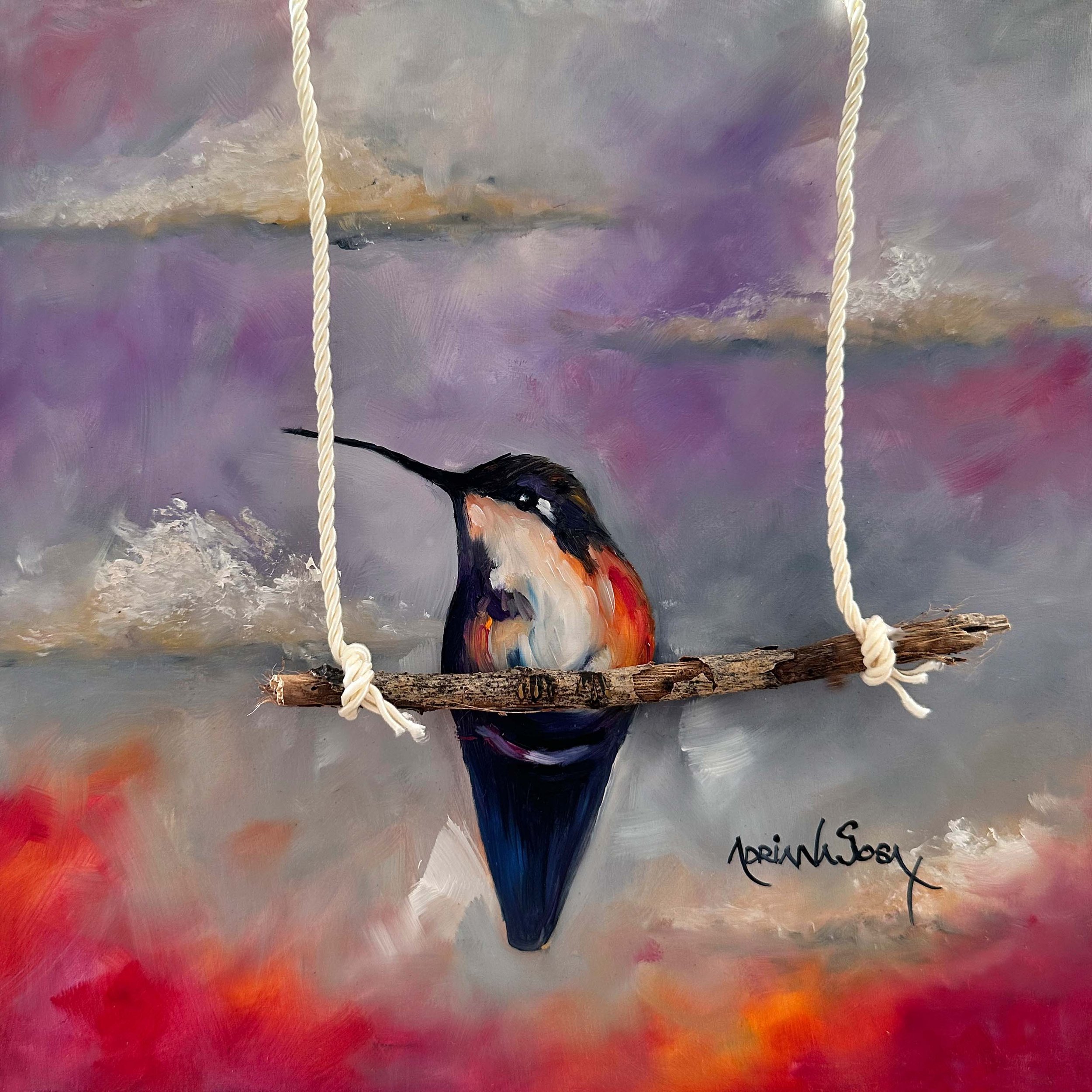 "Magía viva". Óleo sobre madera, 25x25 cm. 