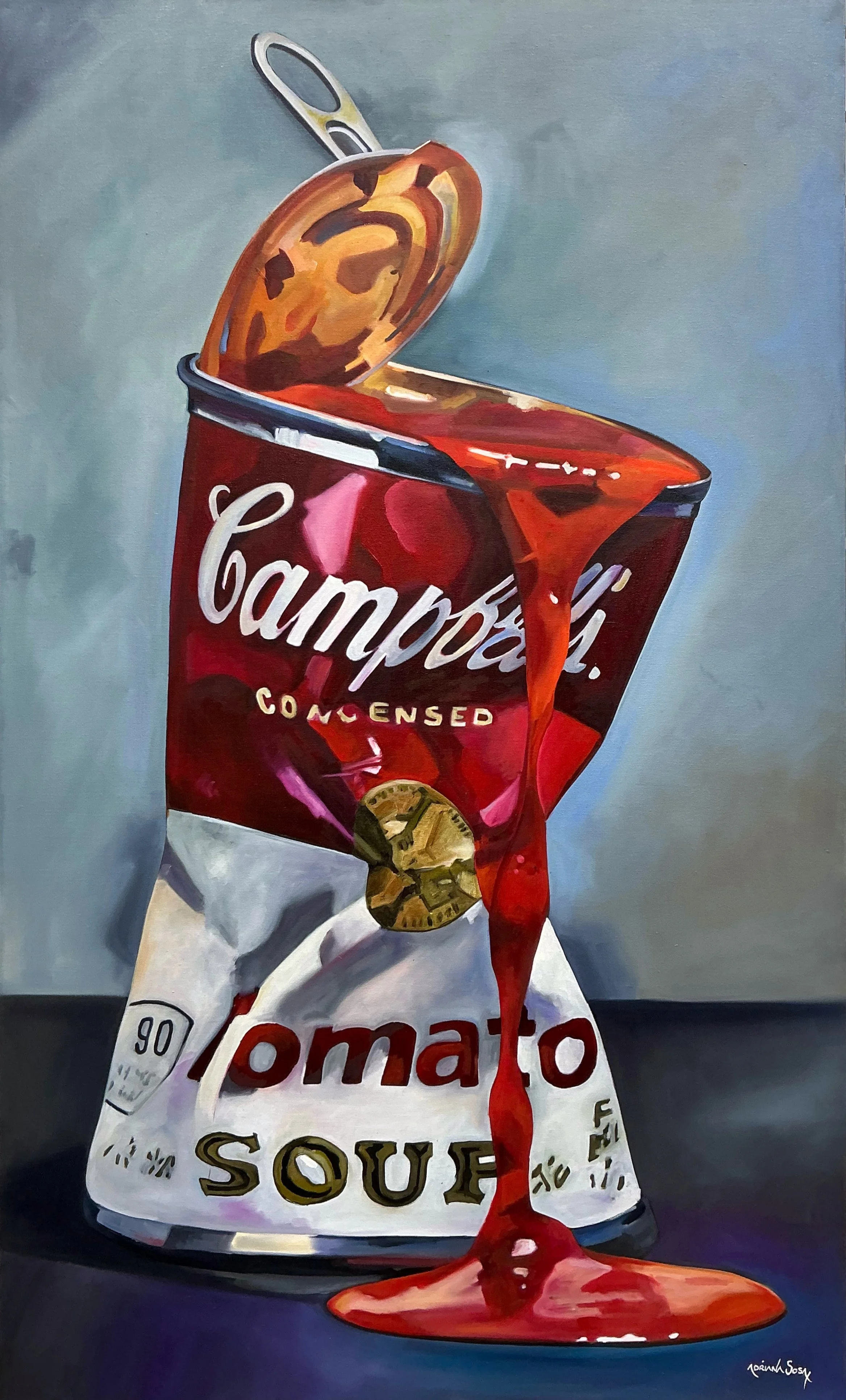 "Tomato soup". Óleo sobre tela, 70x120 cm.