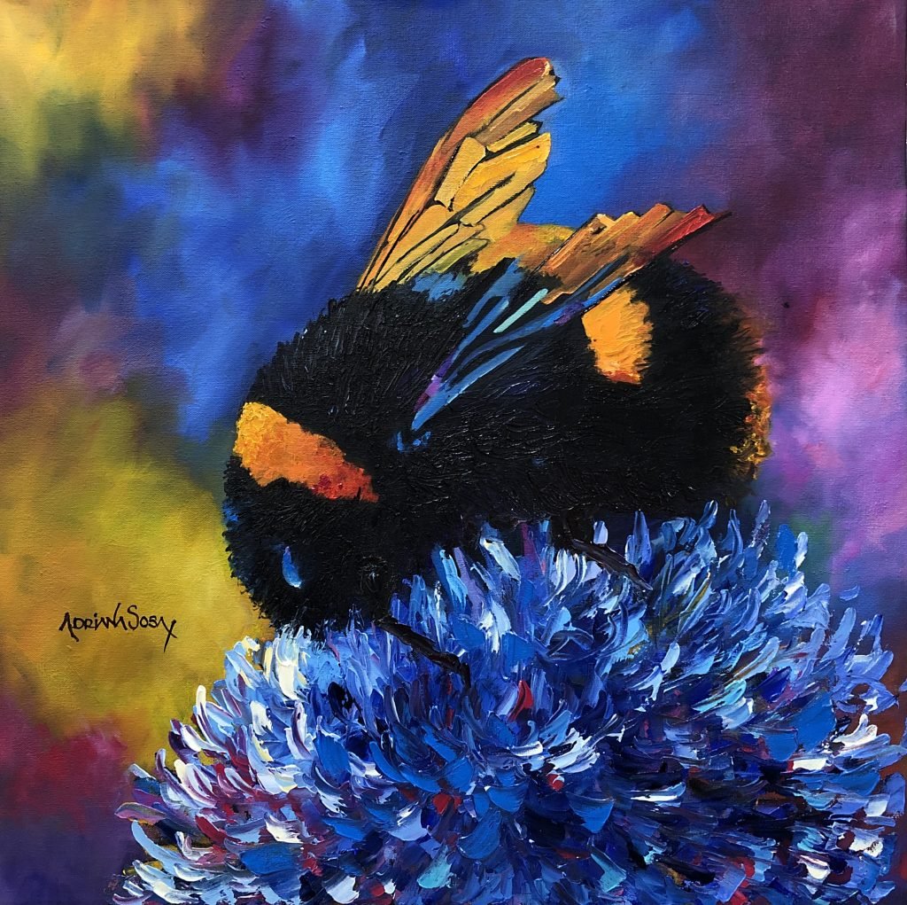 "Razón de vida". Óleo sobre tela 40 x 40 cm.