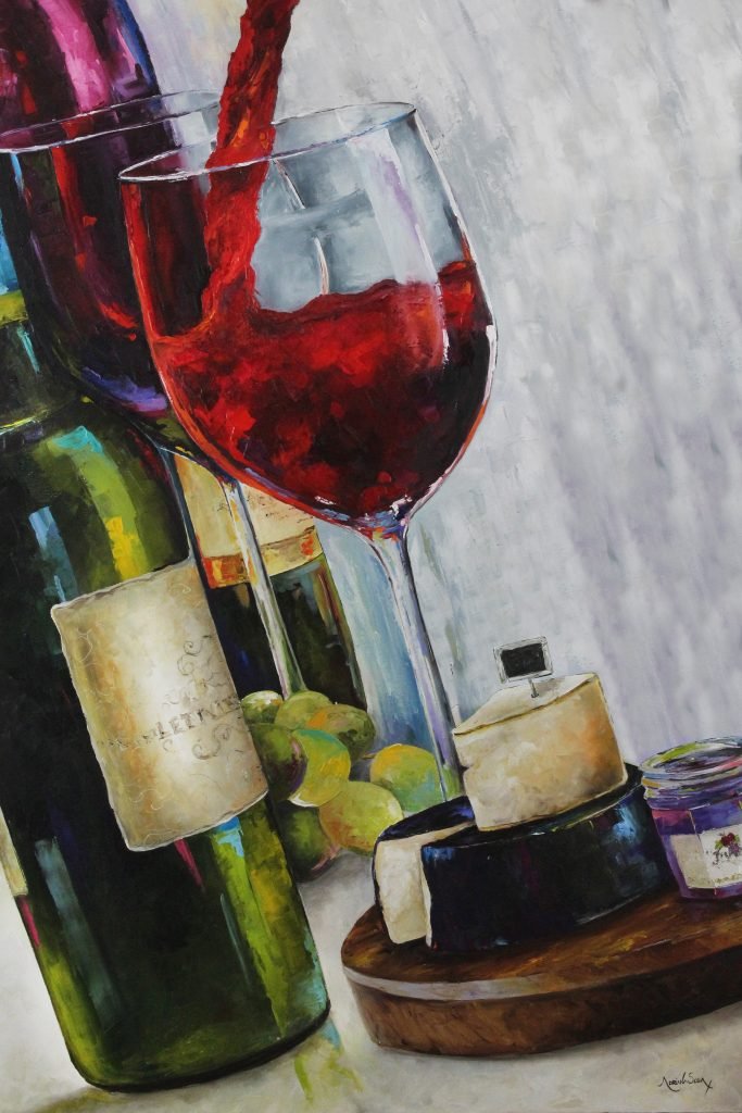 "Salúd" Óleo sobre tela 60 x 90 cm.