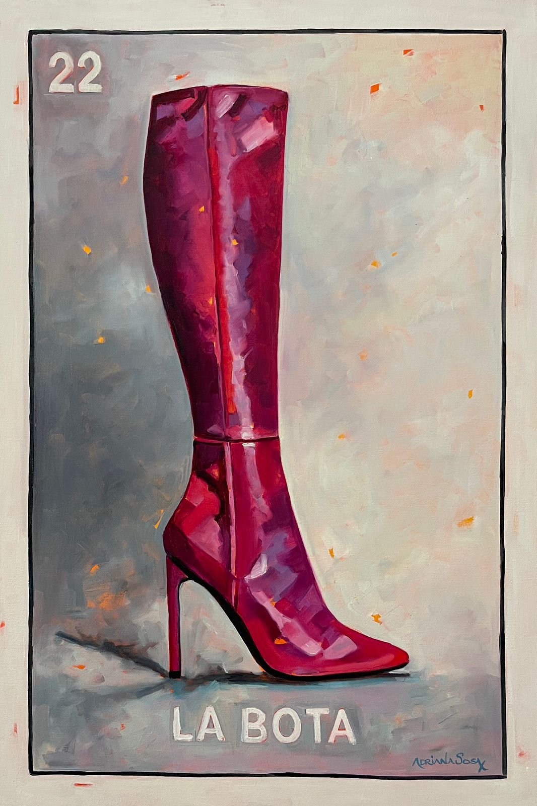 Colección Lotería "La Bota". Óleo sobre tela 80 x 120 cm.