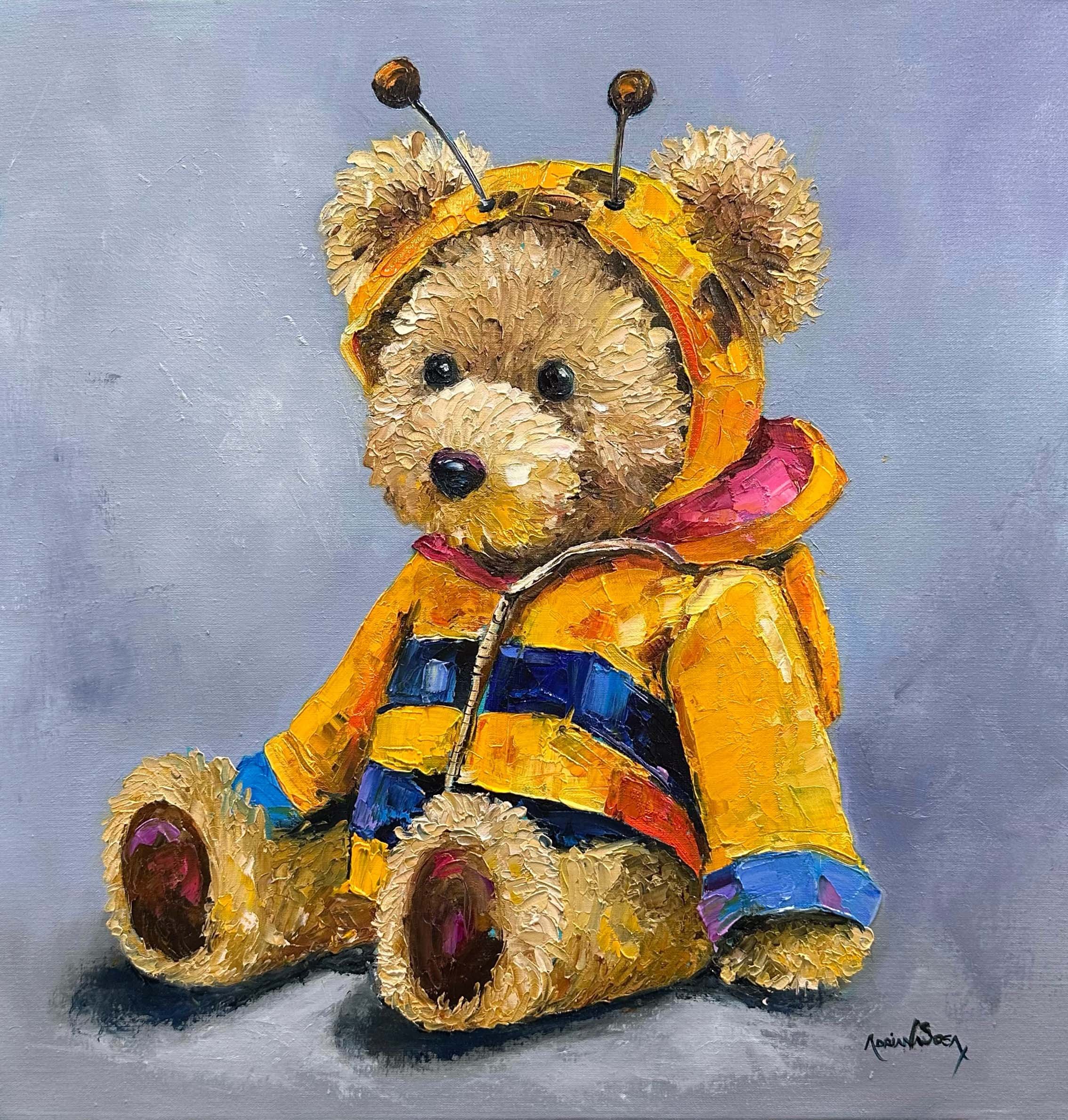 "Miel". Óleo sobre tela, técnica mixta, 40x40 cm. 