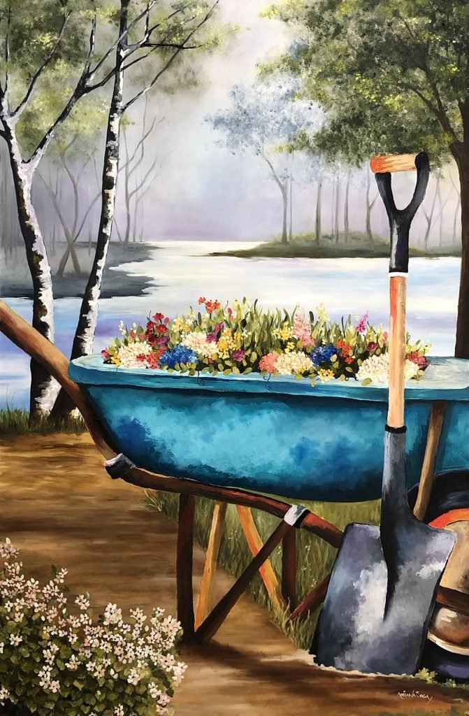 "Tiempo de introspección" Óleo sobre tela, técnica mixta 90 x 140 cm.