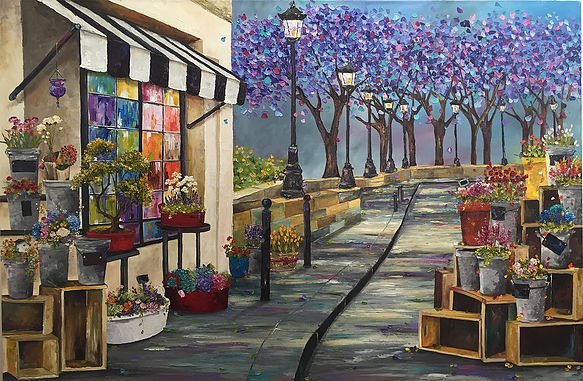"Hoy quisiera estar aquí" Óleo sobre tela 120 x 80 cm.