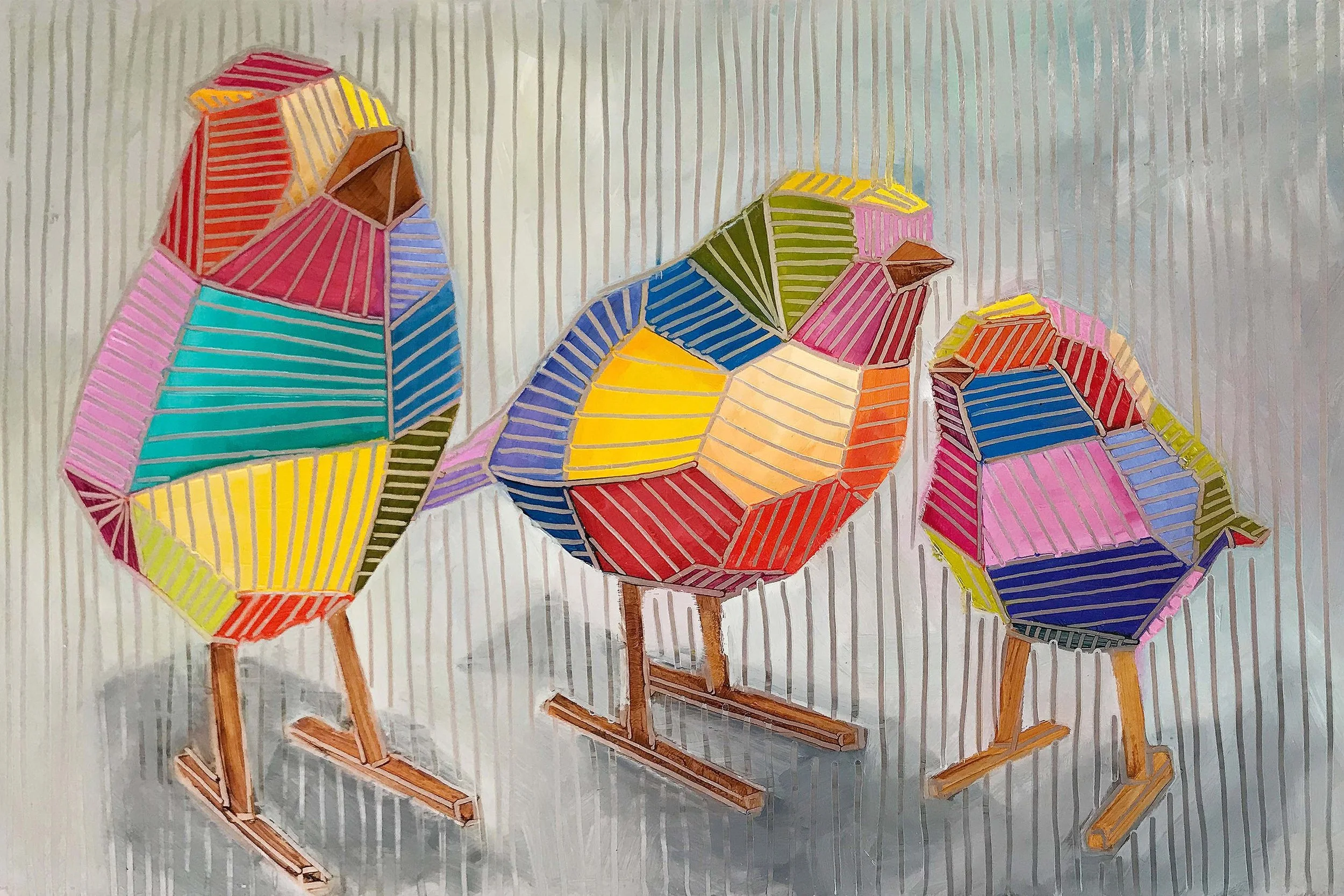 "En familia". Óleo sobre aluminio, 20x30 cm. 