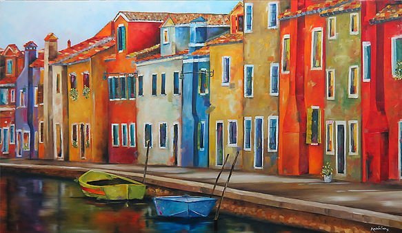 "Érase una vez una maceta" Óleo sobre tela 70 x 120 cm.