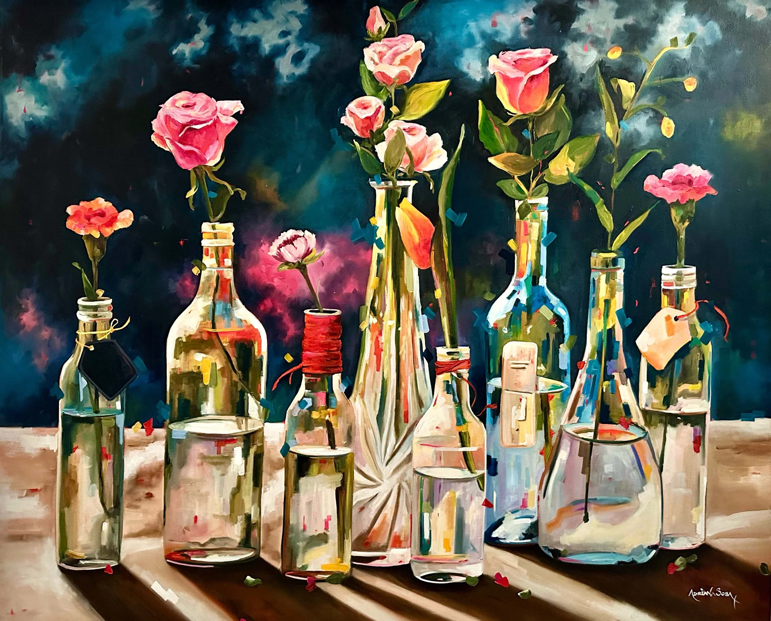 "Comite de Bienvenida". Óleo sobre tela, 80x100 cm. 