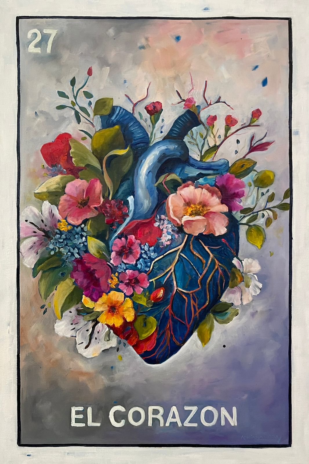 Colección Lotería "El Corazón". Óleo sobre tela 80 x 120 cm.