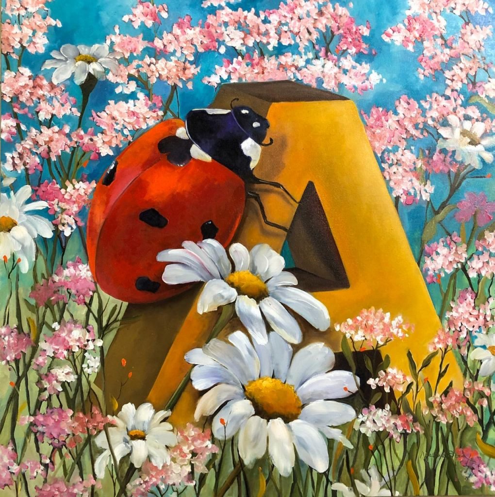"A!" Óleo sobre tela 70 x 70 cm.