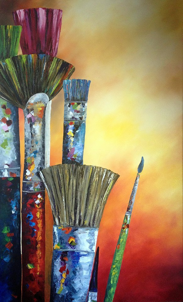 "Listos". Óleo sobre tela 70 x 120 cm.