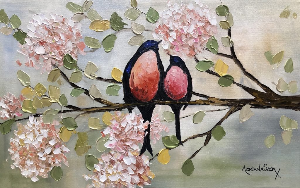 "Romantic". Óleo sobre tela, técnica mixta 30 x 50 cm.