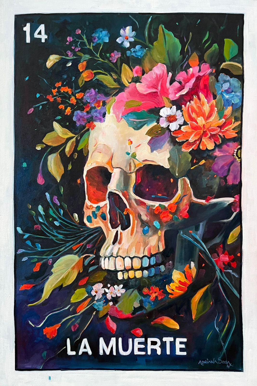 Colección Lotería "La Muerte". Óleo sobre tela 80 x 120 cm.