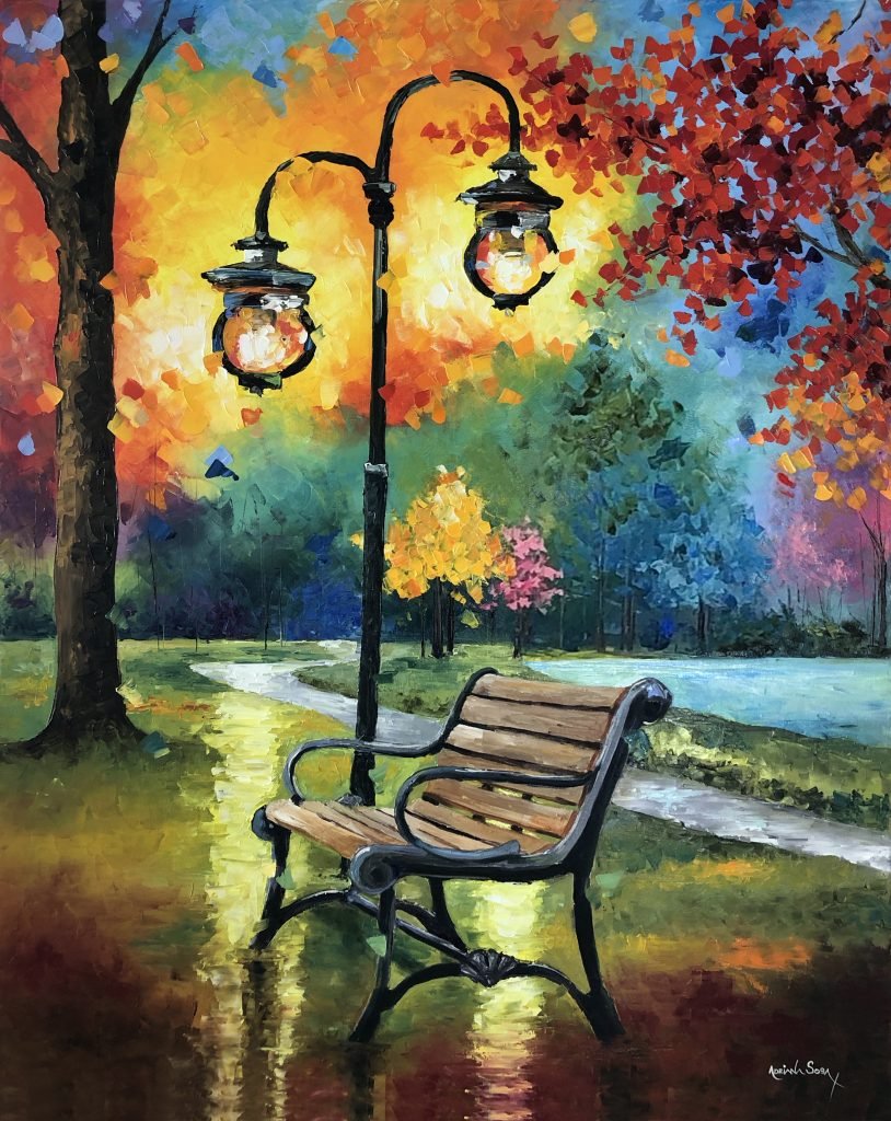 "Un Lugar Extraordinario" Óleo sobre tela, técnica espátula 85 x 100 cm.