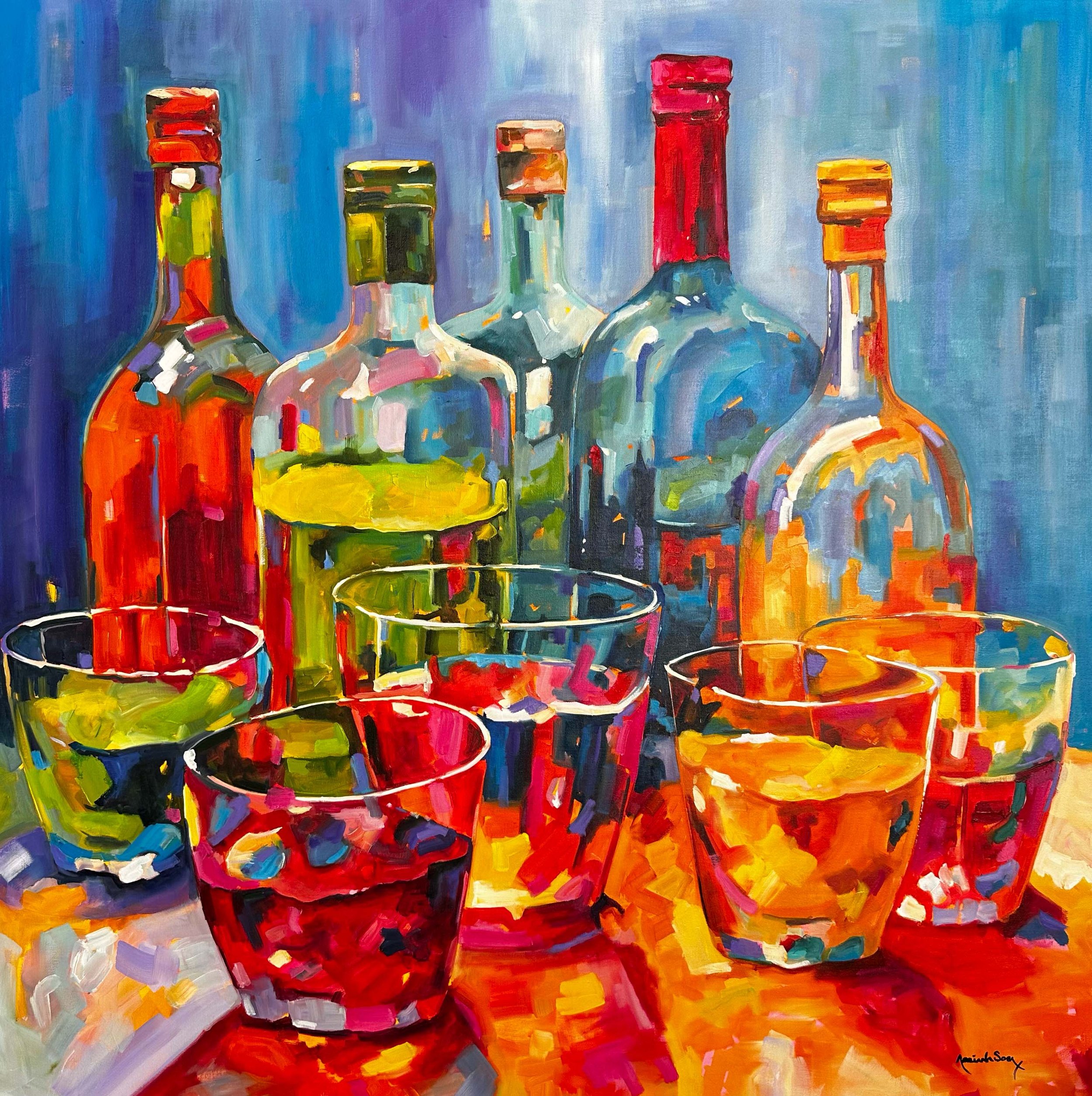 "Magía y color". Óleo sobre tela, 100x100 cm. 