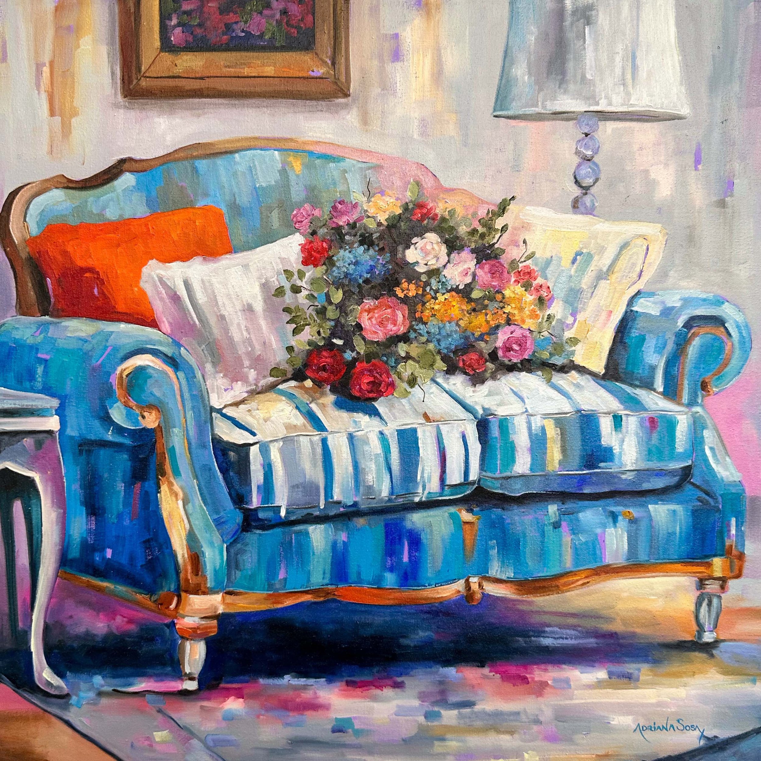 "Me hechizo". Óleo sobre tela, 50x50 cm. 