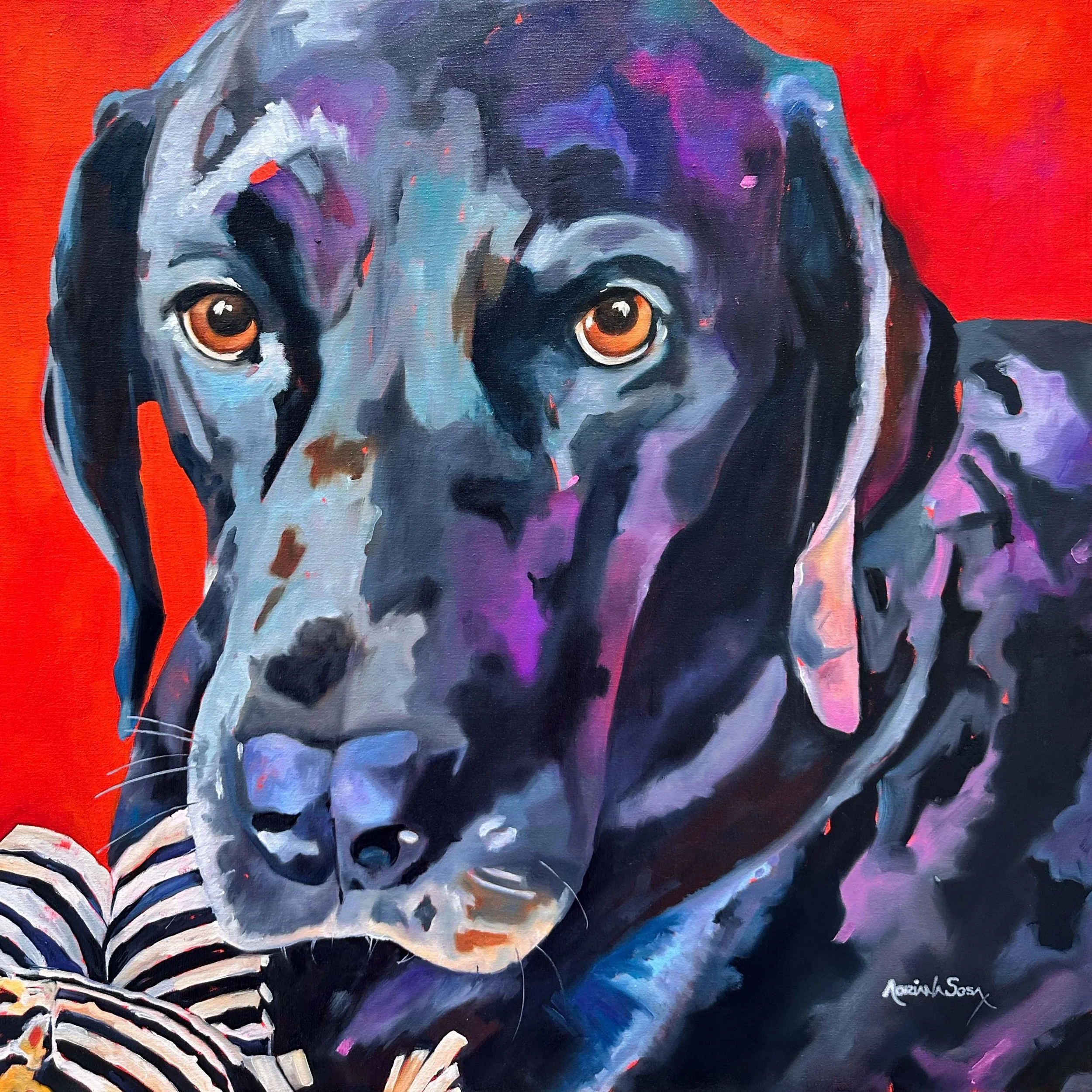 "Black". Óleo sobre tela. 60x60 cm.