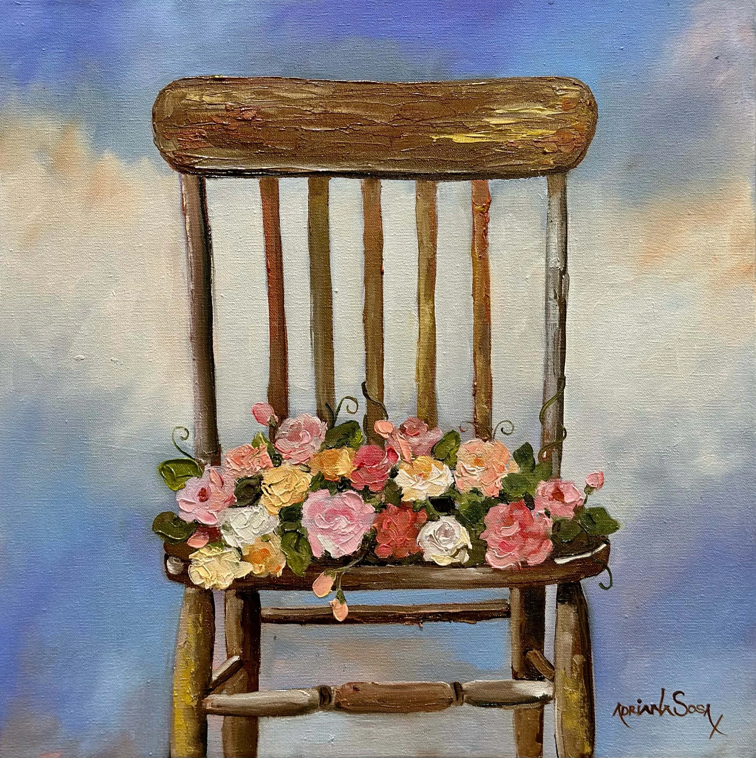  "5PM,  Hora del té".   Óleo sobre tela. Medidas: 30x30 cm.
