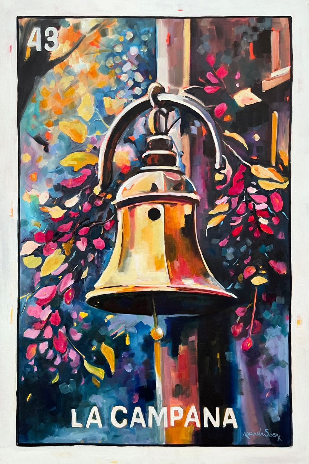 Colección Lotería "La Campana". Óleo sobre tela 80 x 120 cm.