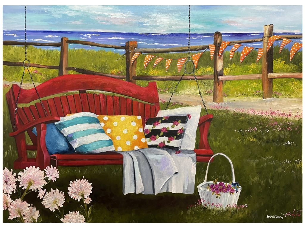 "Un día perfecto" Óleo sobre tela 80 x 100 cm.
