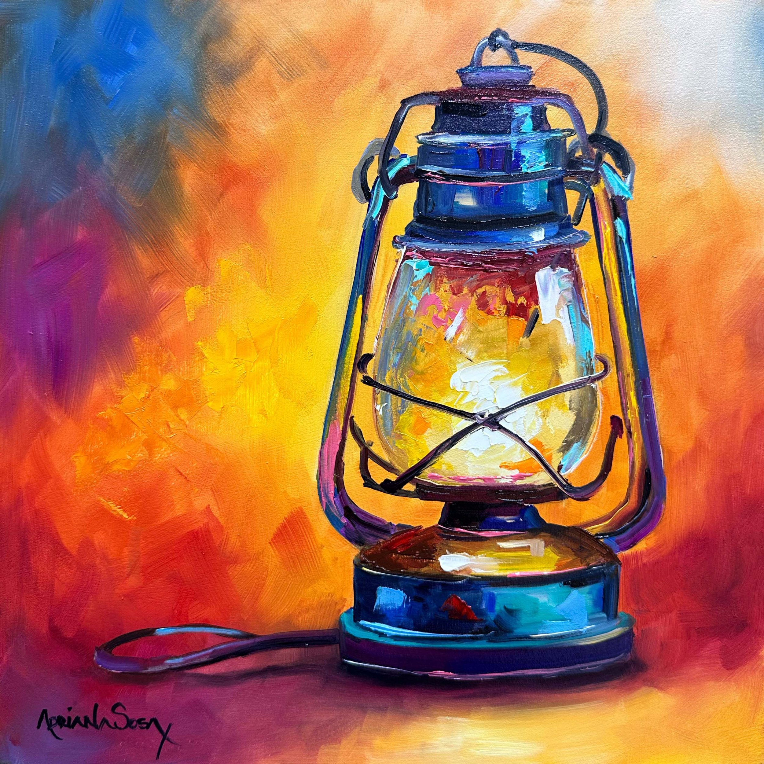 "Quinque". Óleo sobre madera, 30x30 cm. 