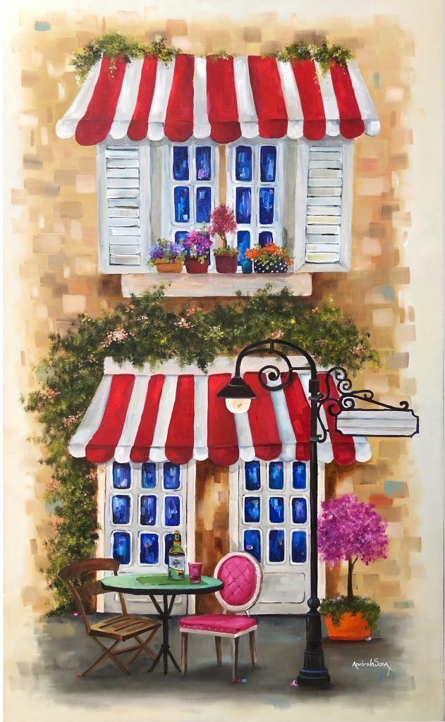 "Fachada" Óleo sobre tela 70 x 120 cm.