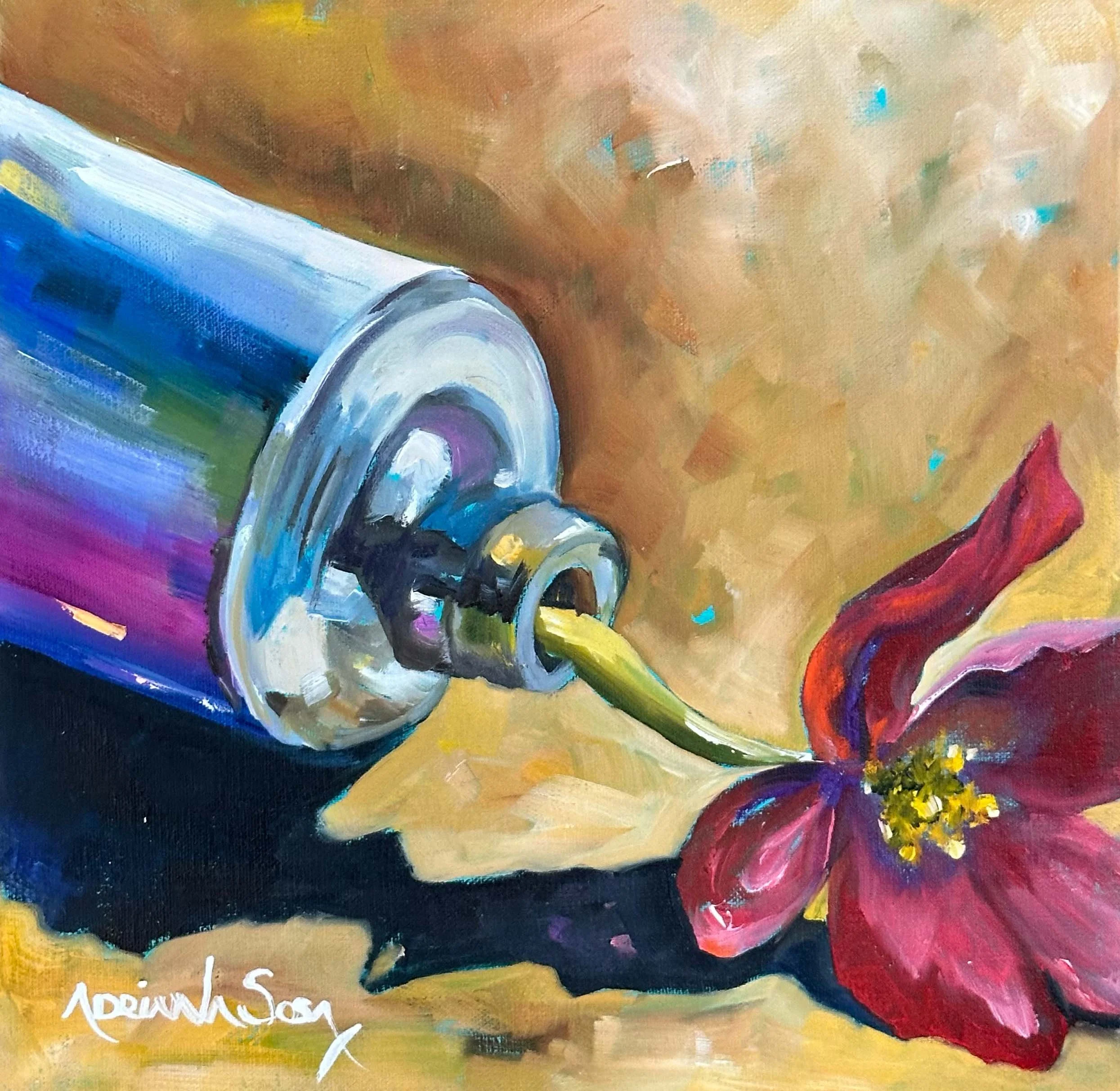 "Origen espontaneo". Óleo sobre tela, 25x25 cm. 