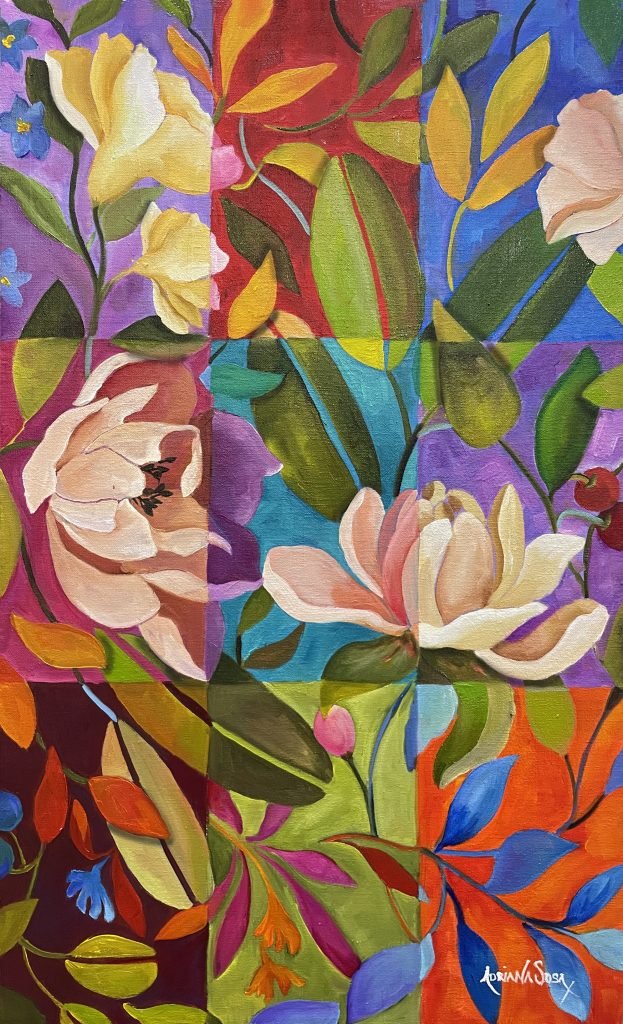 "Mosaico POP". Óleo sobre tela 70 x 120 cm.