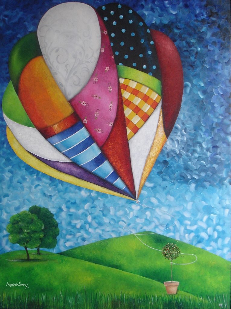 "Sueños". Óleo sobre tela 90 x 120 cm.