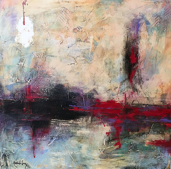 "Horizonte" Acrílico sobre tela 60 x 60 cm.