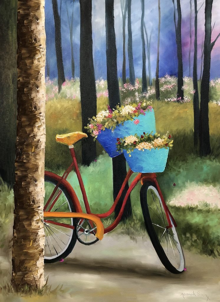 "A tu encuentro" Óleo sobre tela 50 x 70 cm.