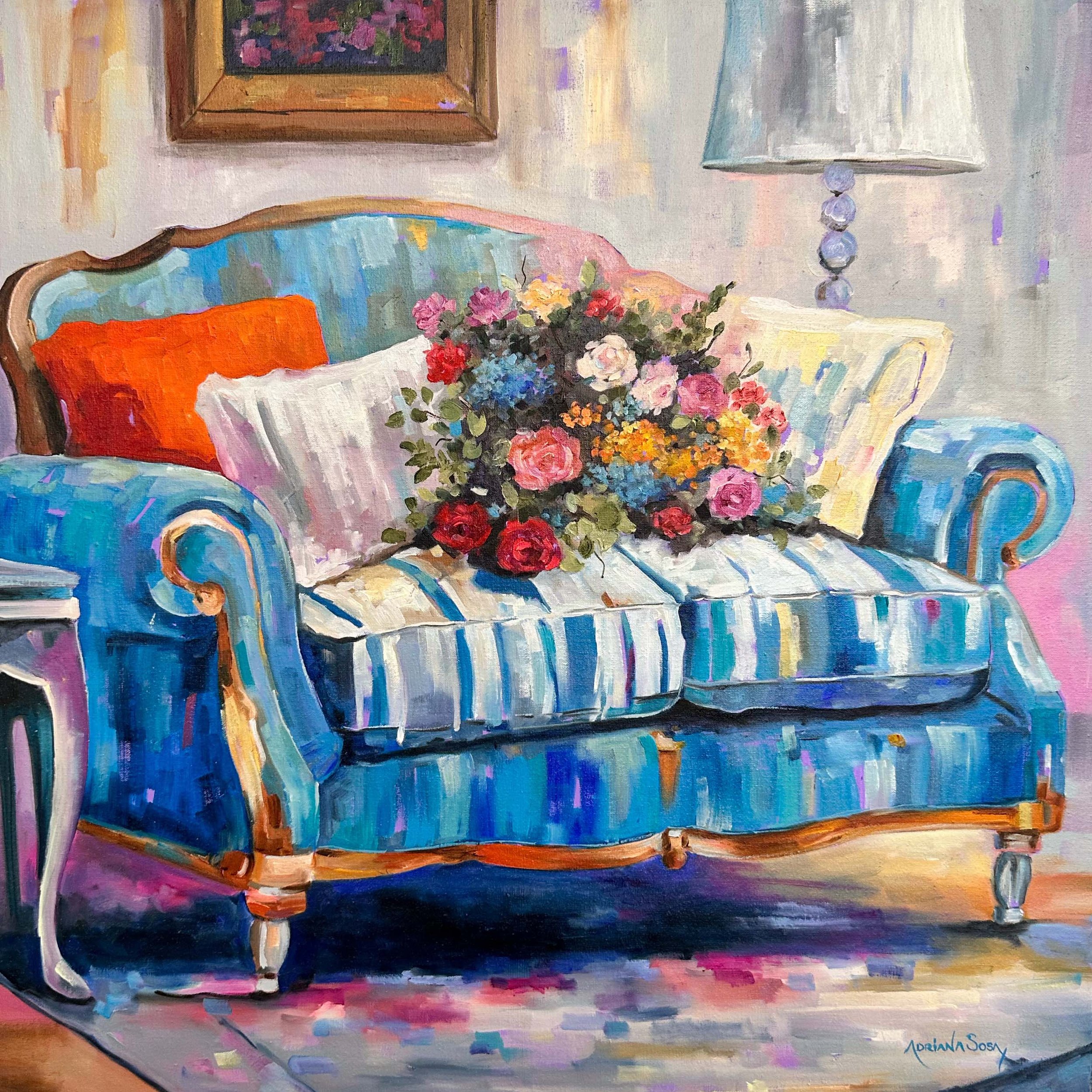 "Esperando el momento". Óleo sobre tela, 70x80 cm. 