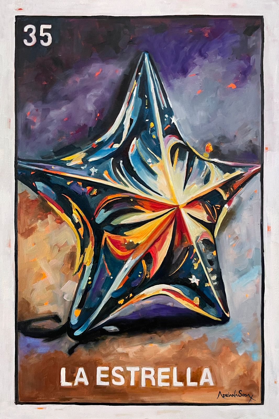 Colección Lotería "La Estrella". Óleo sobre tela 80 x 120 cm.