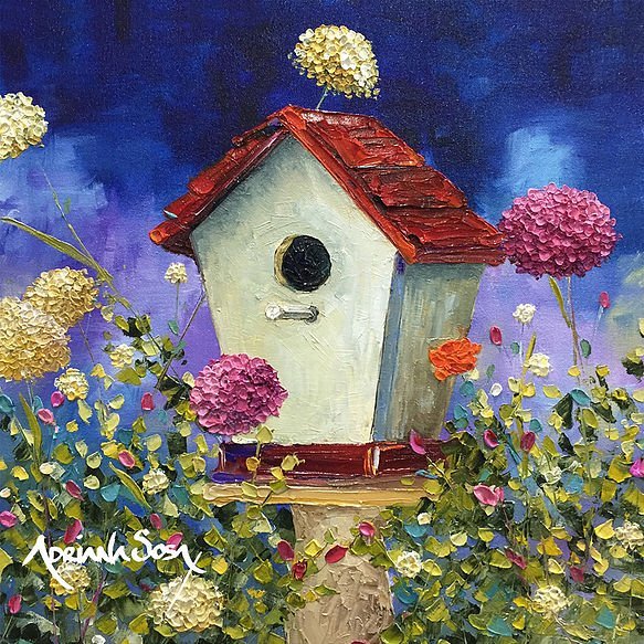 "Fresco amanecer". Óleo sobre tela 30 x 30 cm.