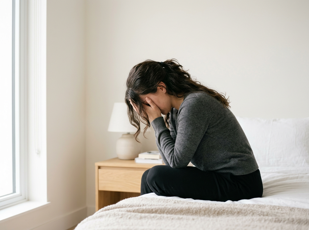 Woman feeling overwhelmed with her invisible illness in Ohio