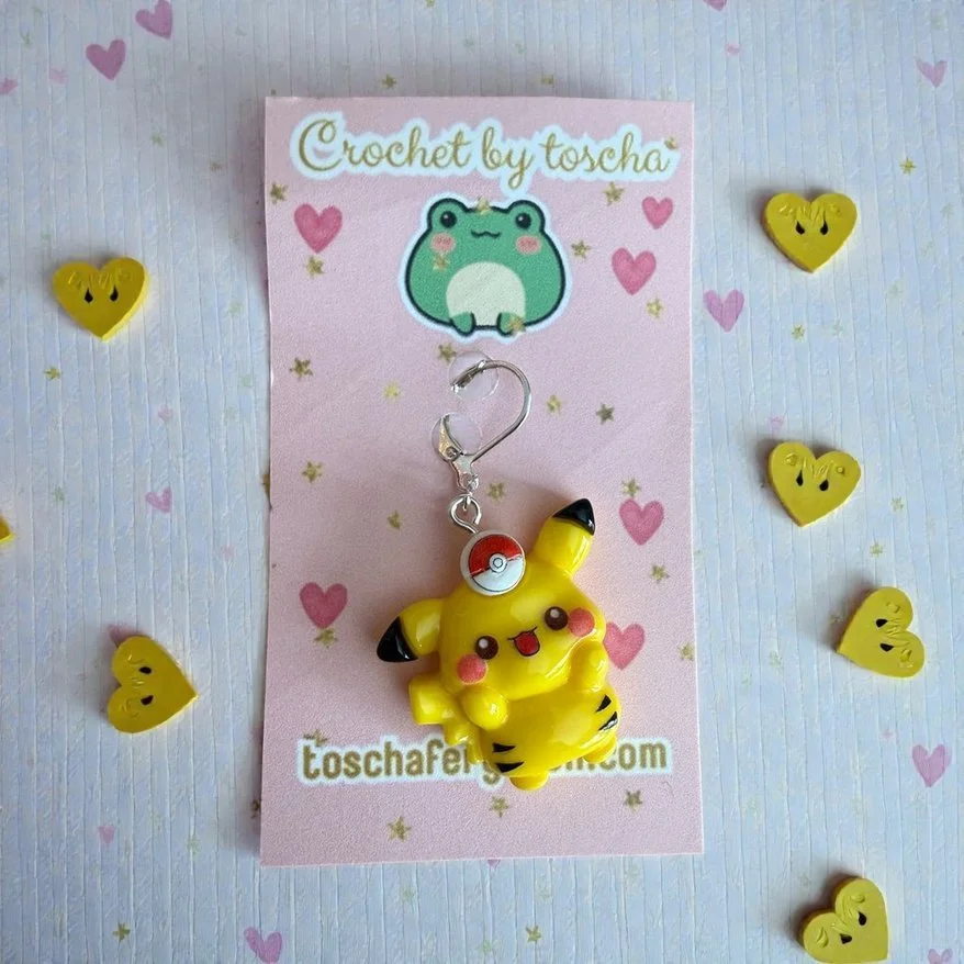 Pikachu Pokemon Resin Stitch Marker